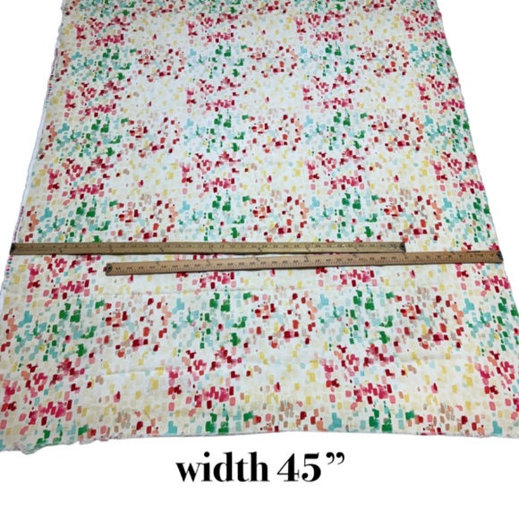 fabric 45"x53" WAVERLY INSPIRATIONS screen print multicolor abstract cotton - Picture 5 of 7